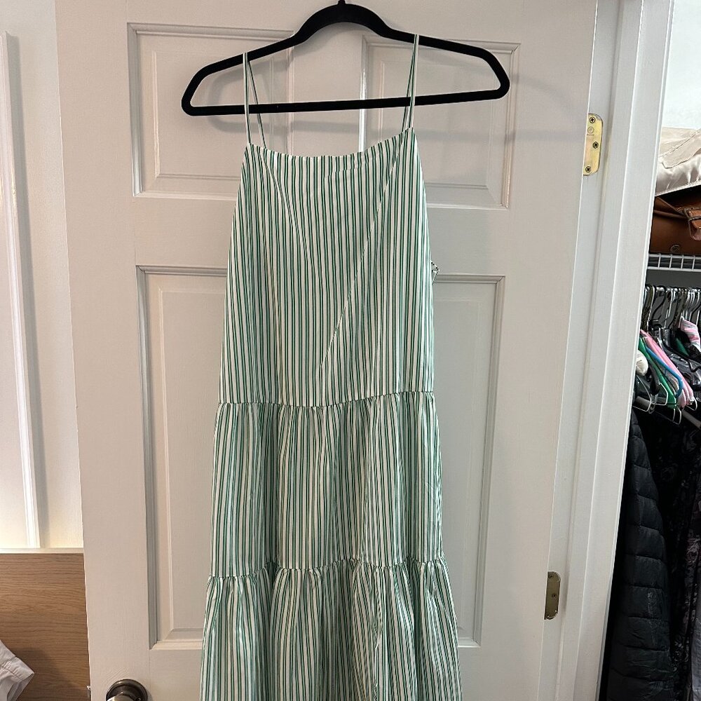 &Other Stories green and white striped dress, never worn